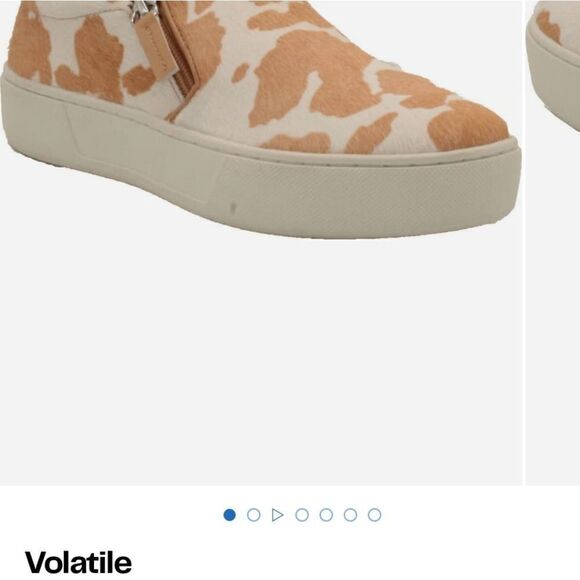 Stylish Tan and White Women's Slip-On Sneakers 7.5 - Picture 7 of 8